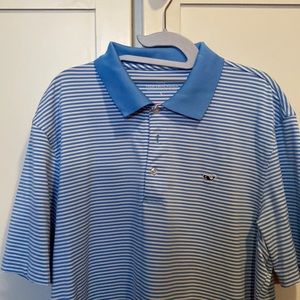 Vineyard Vines Blue Striped Polo Shirt
